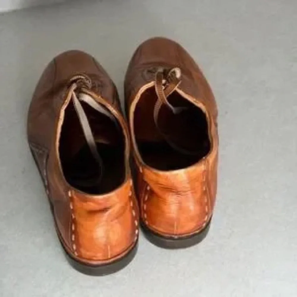 Men's Brown Leather Lace-Up Dress Shoes